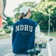 NDHU美式經典棒球外套_靜謐藍