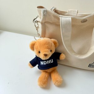 NDHU帽T小熊掛飾鑰匙圈_深藍