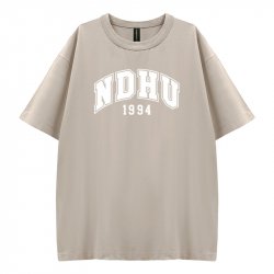 【夏季新品，5/23陸續出貨】NDHU好涼的寬版短T_花生冰(淺卡其)