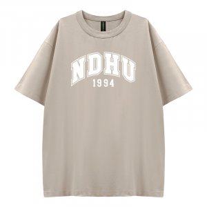 【夏季新品，下單即出】NDHU好涼的寬版短T_花生冰(淺卡其)
