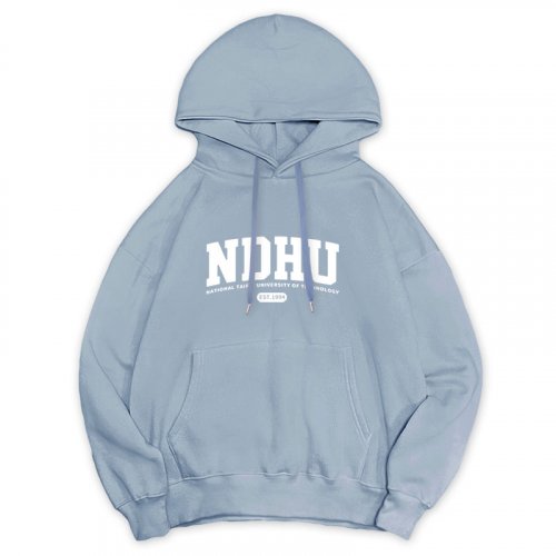 【預購至11/30止，12/15陸續出貨】NDHU冬日輕甜系落肩帽T_冰霜藍