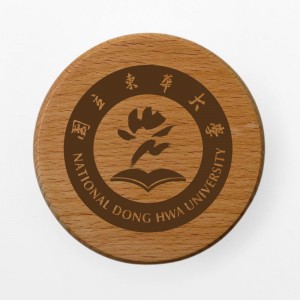 【團購商品，30件起做】NDHU 櫸木原木杯墊（圓形）