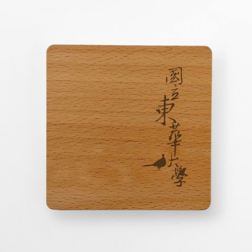【團購商品，30件起做】NDHU 櫸木原木杯墊（方形）