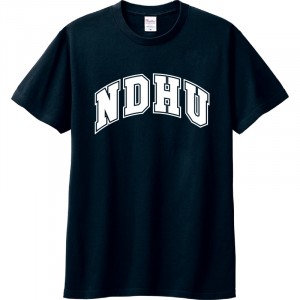 NDHU經典字框純棉短T_深藍