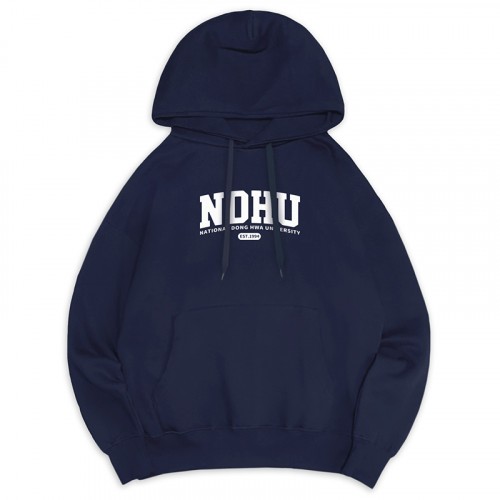 NDHU經典款刷毛帽T_深藍