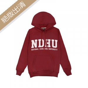【最後五件，售完不補】NDHU經典款刷毛帽T_酒紅