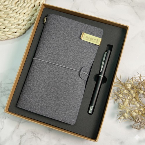 【團購商品，10個起做】東華旅行手札書寫禮盒_霧黑組/皮革組(可混色)