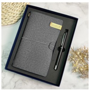 【團購商品，10個起做】東華旅行手札書寫禮盒_霧黑組/皮革組(可混色)