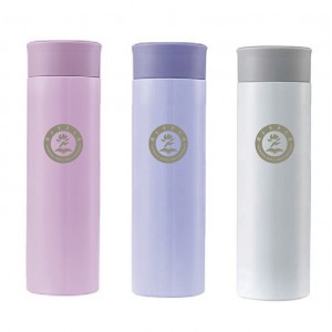 【團購商品，10個起做】NDHU校徽款療癒系304輕巧保溫瓶300mL_粉紫/粉藍/珍珠白